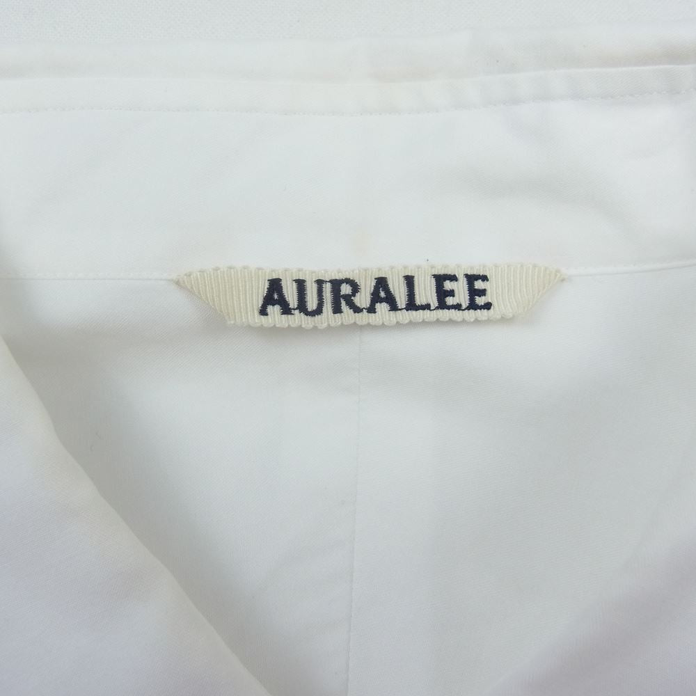 AURALEE オーラリー 22SS  A22SS01TN WASHED FINX TWILL SHIRTS  ツイル 長袖 シャツ ホワイト系 5【中古】