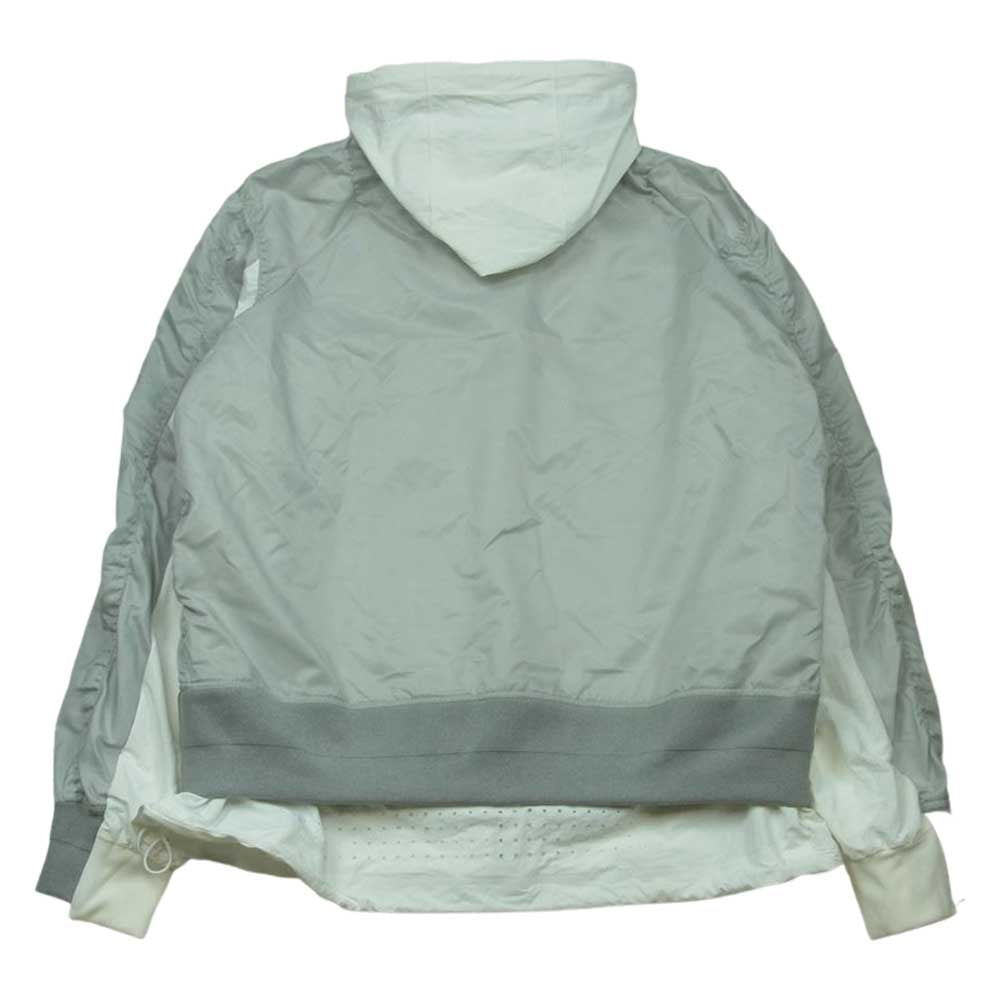 Sacai サカイ 20AW CZ4697-097 ナイキ NRG LAYERED JKT レイヤード ボンバー ジャケット ベトナム製 グレー系 ホワイト系 L【中古】