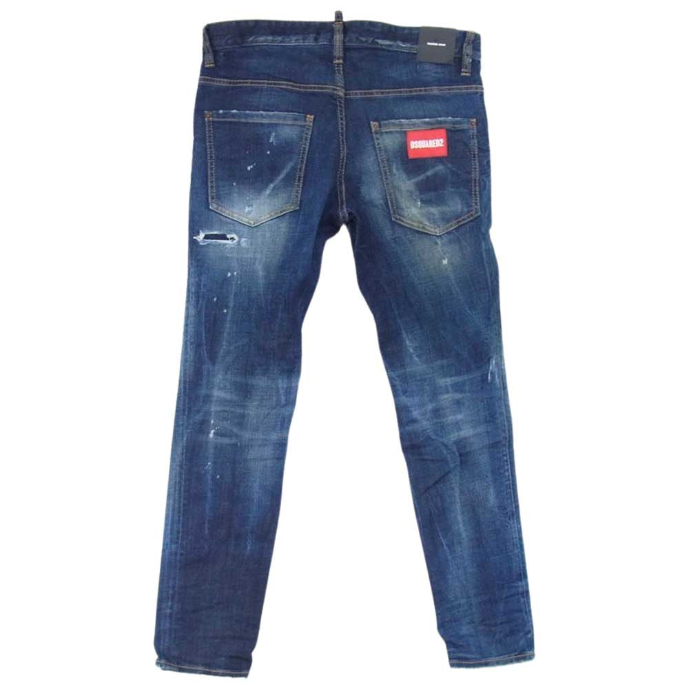DSQUARED2 ディースクエアード S71LB0780 S30664 SKATER JEAN ペイント クラッシュ 加工 スケーター ジーンズ デニム パンツ 46【新古品】【未使用】【中古】