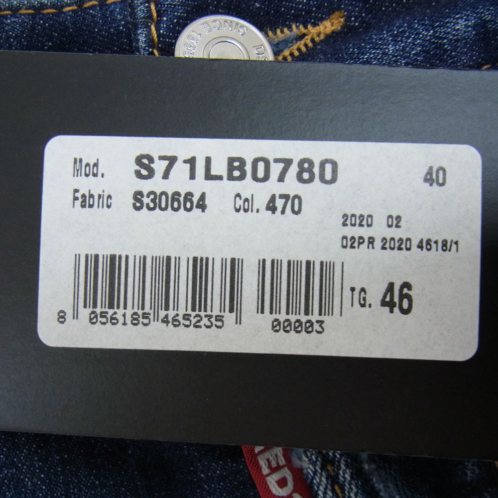 DSQUARED2 ディースクエアード S71LB0780 S30664 SKATER JEAN ペイント クラッシュ 加工 スケーター ジーンズ デニム パンツ 46【新古品】【未使用】【中古】