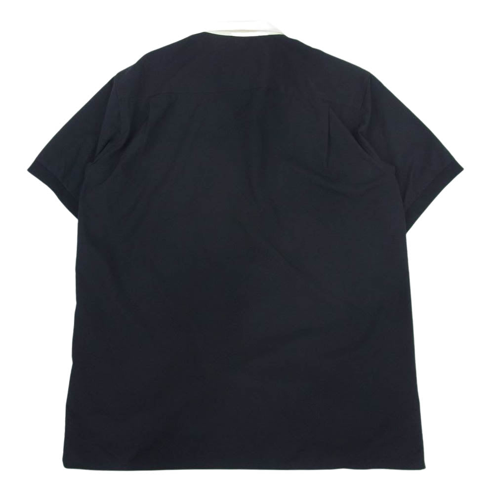 FRED PERRY フレッドペリー F4549 REVERE COLLAR SHIRT 衿配色 オープンカラー 半袖 シャツ ブラック系 S【中古】