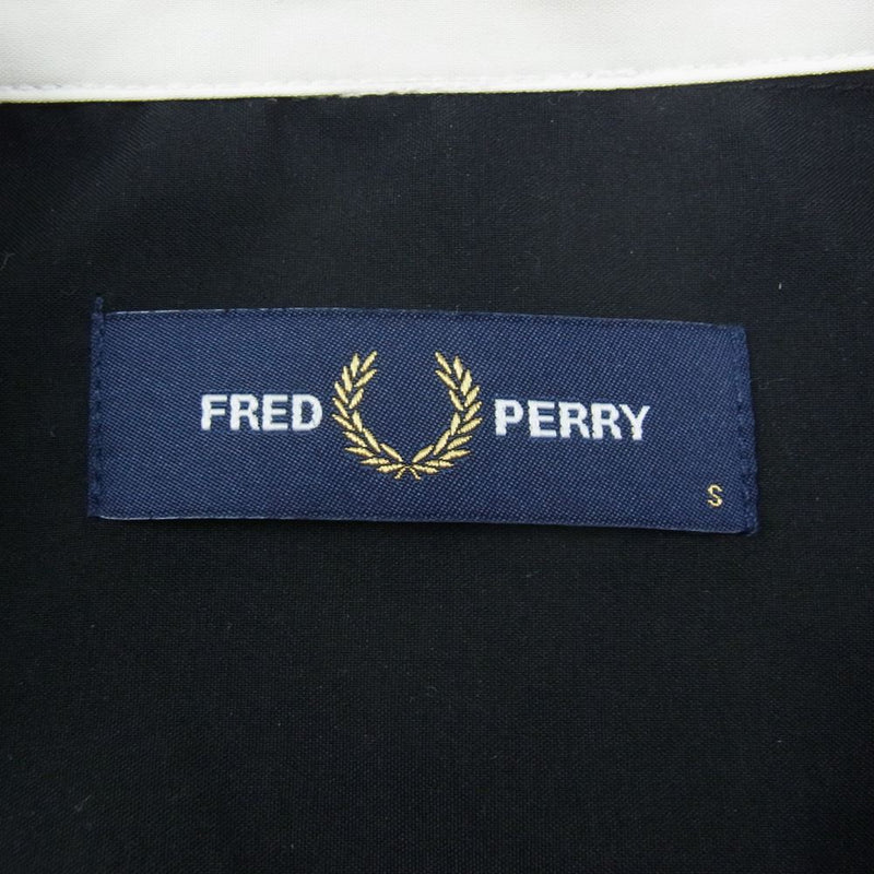 FRED PERRY フレッドペリー F4549 REVERE COLLAR SHIRT 衿配色 オープンカラー 半袖 シャツ ブラック系 S【中古】