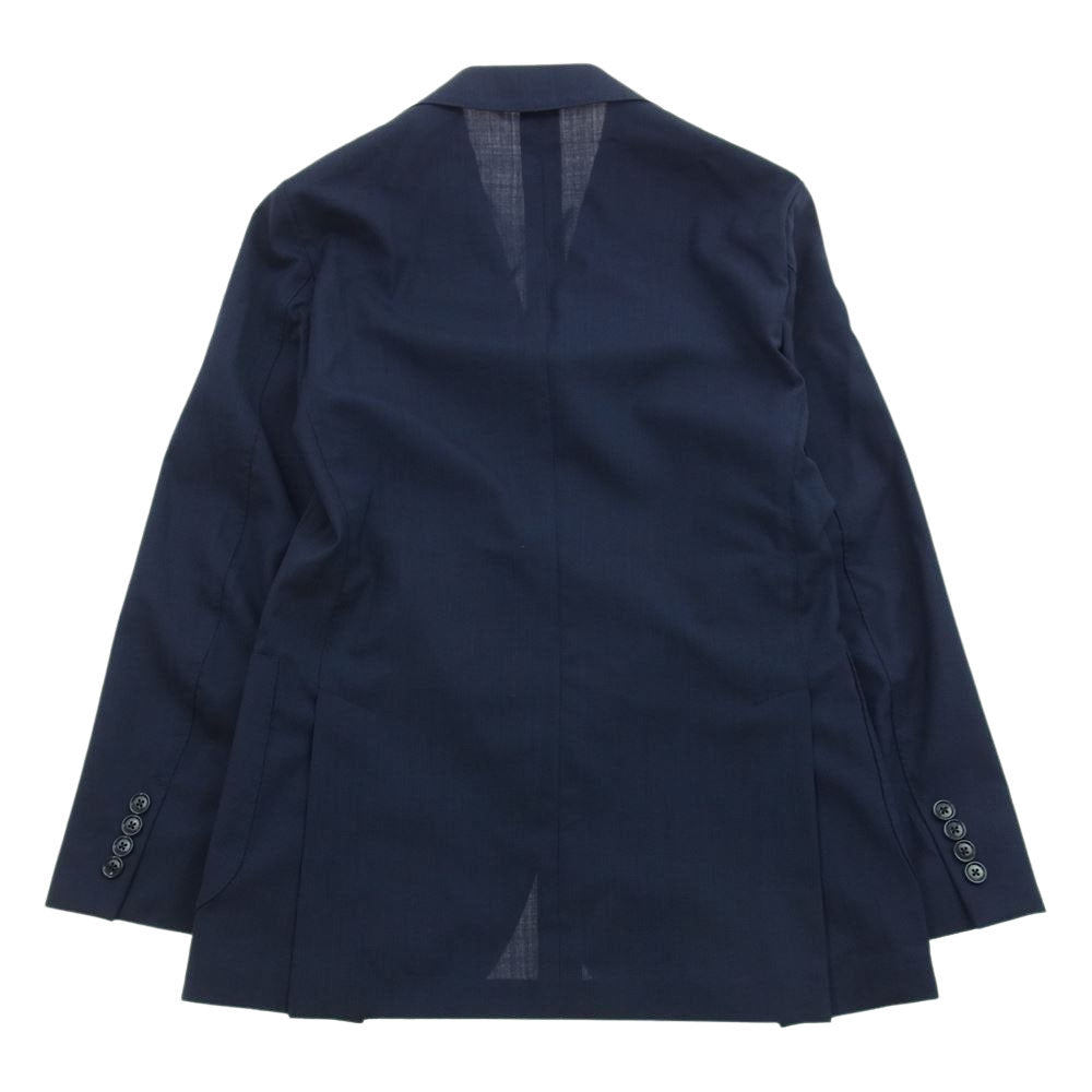 LARDINI ラルディーニ JM031AQ イタリア製 3B ブートニエール付き EASY WEAR パッカブル セットアップ スーツ ネイビー系 42【極上美品】【中古】