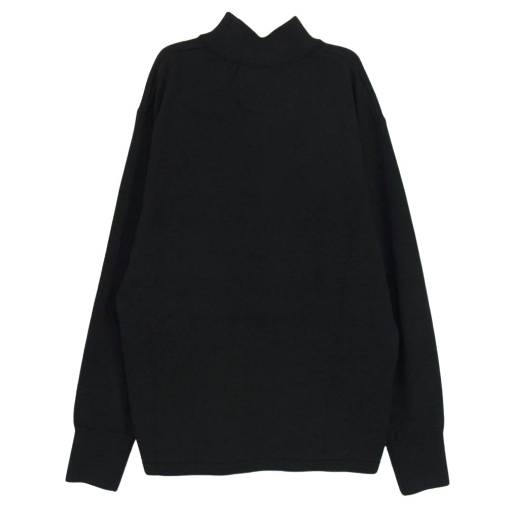 HYSTERIC GLAMOUR ヒステリックグラマー × WIND AND SEA ウィンダンシー WDS-C-HYS-23-AP-Q1-12 MOCK NECK SHIRT モックネック ニット シャツ ブラック系 S【新古品】【未使用】【中古】