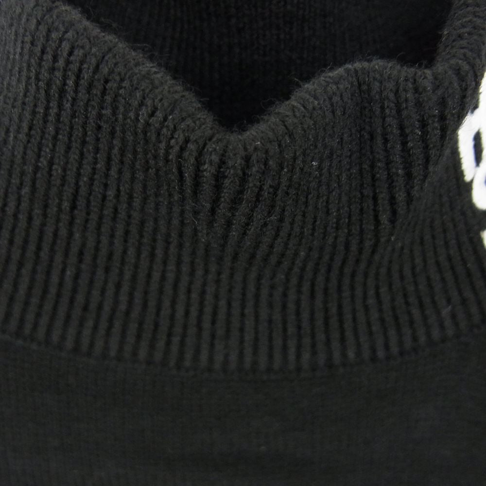 HYSTERIC GLAMOUR ヒステリックグラマー × WIND AND SEA ウィンダンシー WDS-C-HYS-23-AP-Q1-12 MOCK NECK SHIRT モックネック ニット シャツ ブラック系 S【新古品】【未使用】【中古】