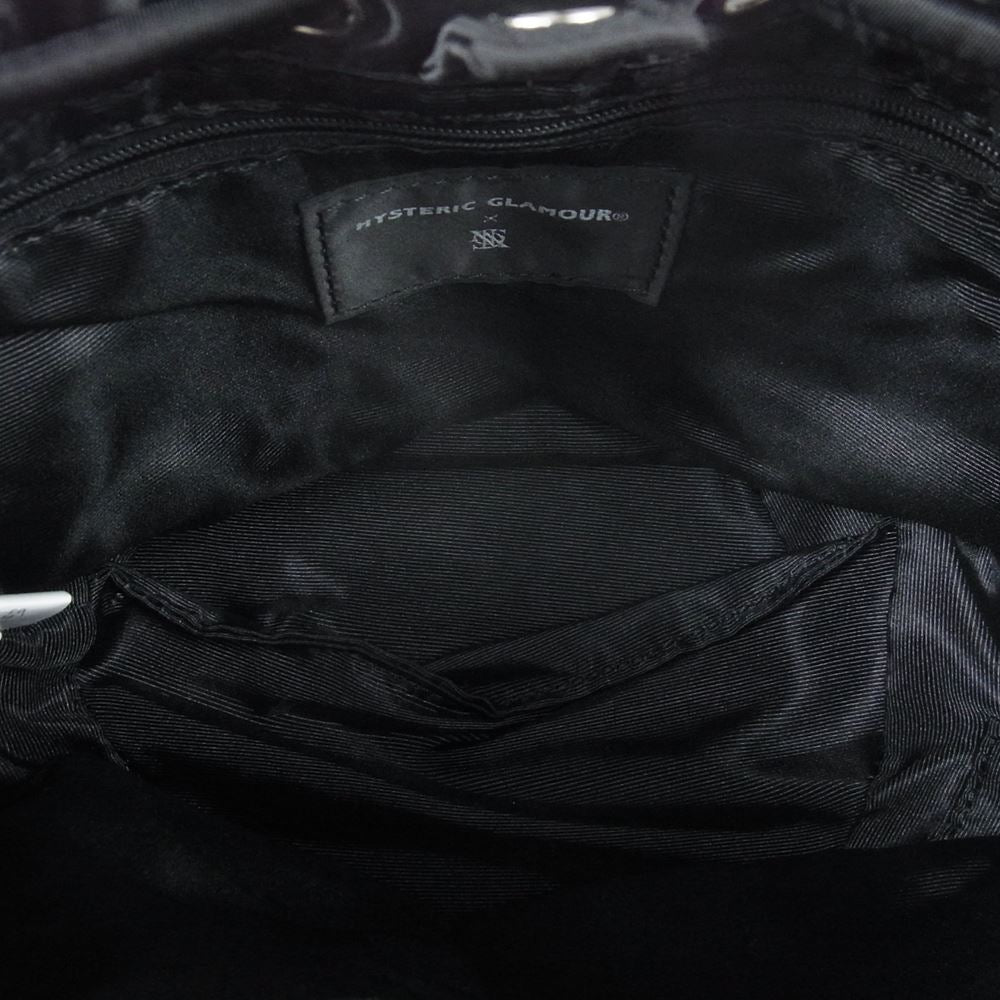 HYSTERIC GLAMOUR ヒステリックグラマー GV1835001 G.V.G.V ジーヴィージーヴィー LACE UP BUCKET BAG 巾着 プリント バッグ ブラック系【新古品】【未使用】【中古】