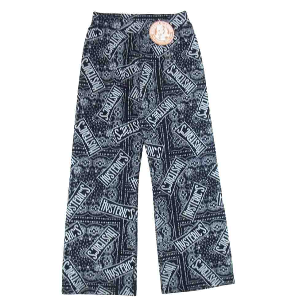 HYSTERIC GLAMOUR ヒステリックグラマー 01213CP02 HYS’S BANDANA バンダナ 総柄 スウェット パンツ ブラック系 FREE【新古品】【未使用】【中古】