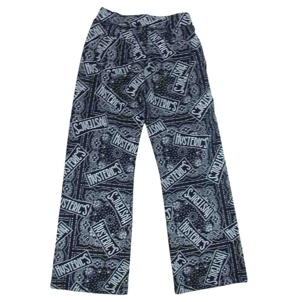 HYSTERIC GLAMOUR ヒステリックグラマー 01213CP02 HYS’S BANDANA バンダナ 総柄 スウェット パンツ ブラック系 FREE【新古品】【未使用】【中古】