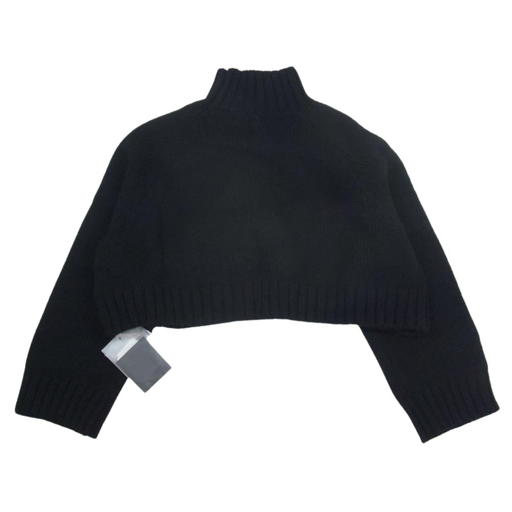 Yohji Yamamoto ヨウジヤマモト B ビー NR-K52-188 ハイネック クロップド丈 ニット セーター ブラック系 2【美品】【中古】