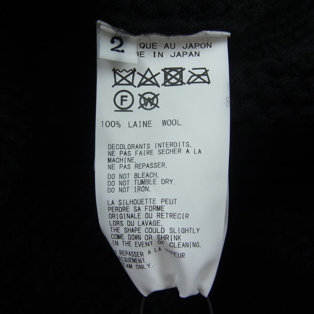 Yohji Yamamoto ヨウジヤマモト B ビー NR-K52-188 ハイネック クロップド丈 ニット セーター ブラック系 2【美品】【中古】