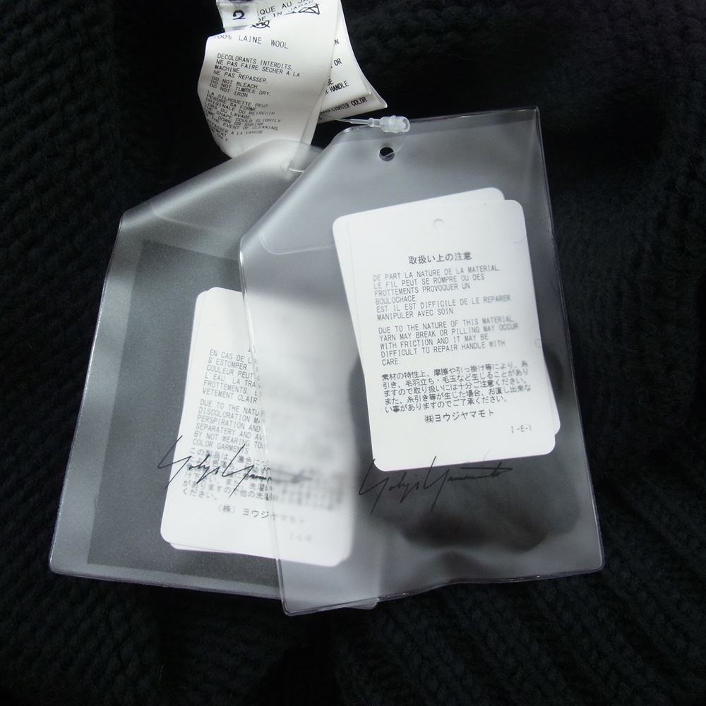 Yohji Yamamoto ヨウジヤマモト B ビー NR-K52-188 ハイネック クロップド丈 ニット セーター ブラック系 2【美品】【中古】