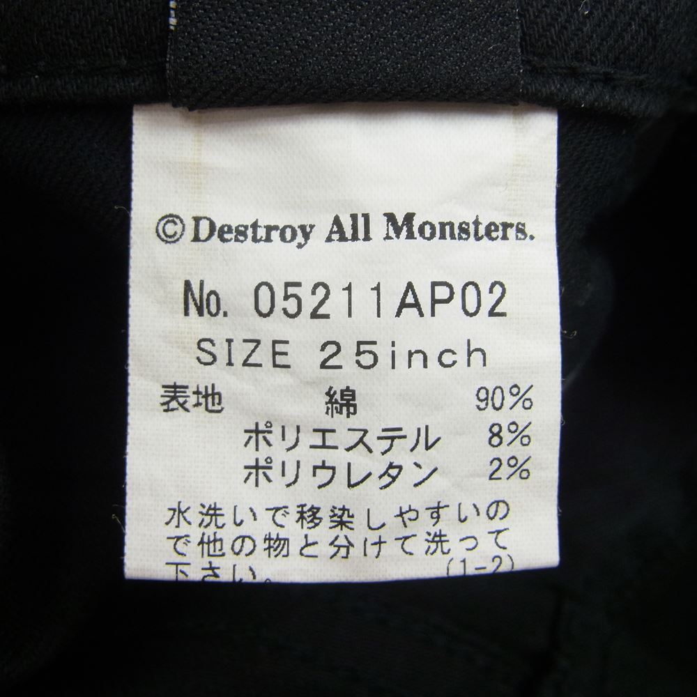 HYSTERIC GLAMOUR ヒステリックグラマー 05211AP02 ストレッチ デニム ハイウエスト プリント スリム スキニー パンツ ブラック系 25【新古品】【未使用】【中古】