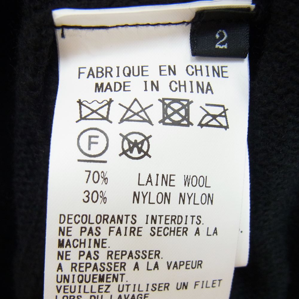 Y's Yohji Yamamoto ワイズ ヨウジヤマモト YE-K17-582-2 セーフティーピン ロング ウール カーディガン ブラック系 2【美品】【中古】