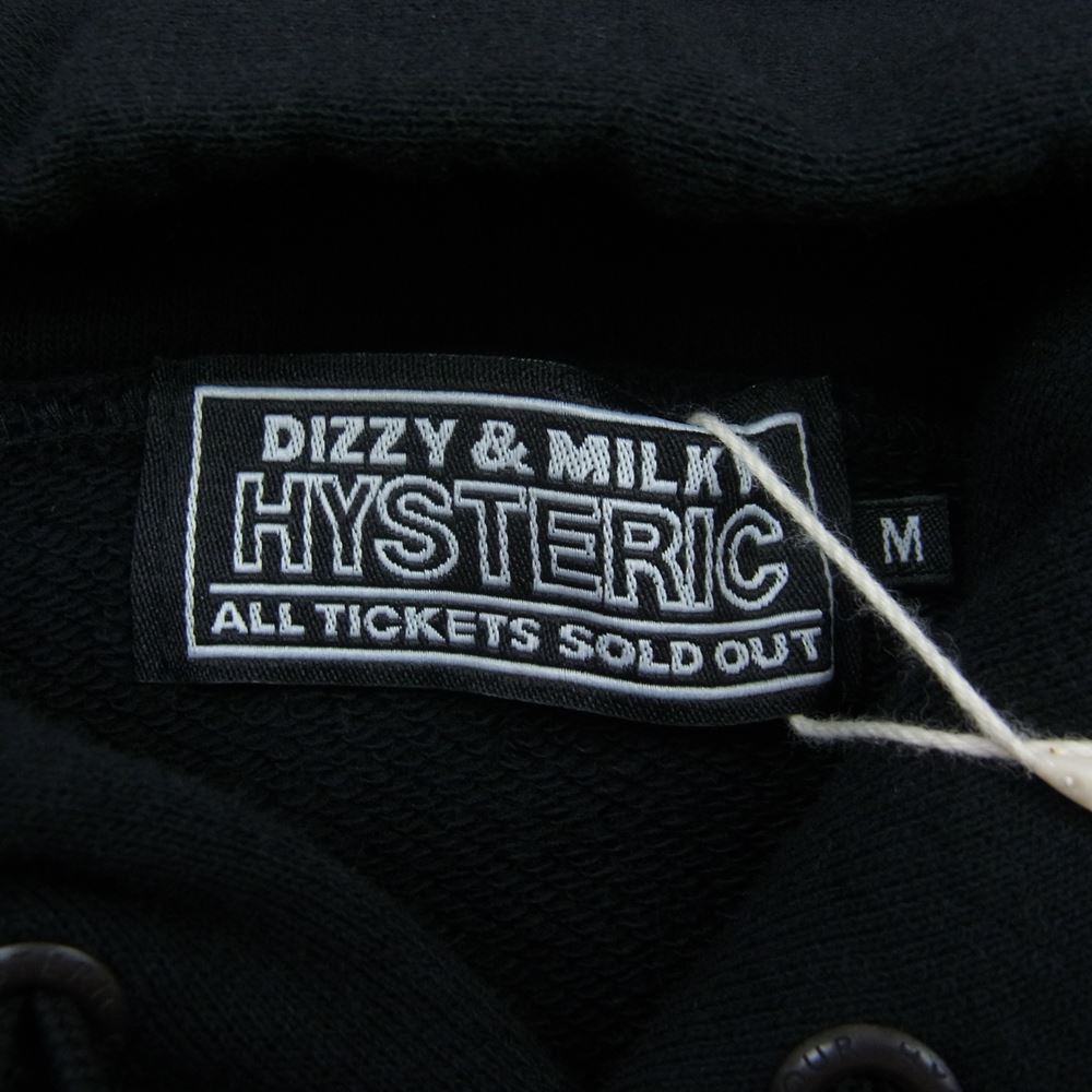 HYSTERIC GLAMOUR ヒステリックグラマー 02213CF10 VIXEN GIRL プリント オーバーサイズ プルオーバ― パーカー ブラック系 M【新古品】【未使用】【中古】