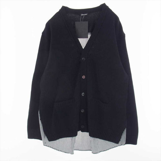 UNDERCOVER アンダーカバー 22SS UI1B4901 バック切替 ギンガムチェック カーディガン ブラック系 4【中古】