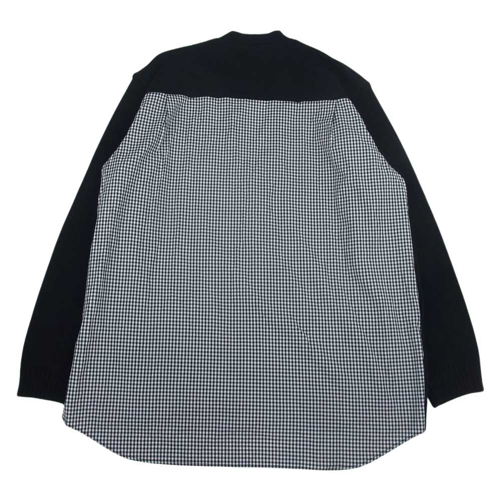 UNDERCOVER アンダーカバー 22SS UI1B4901 バック切替 ギンガムチェック カーディガン ブラック系 4【中古】