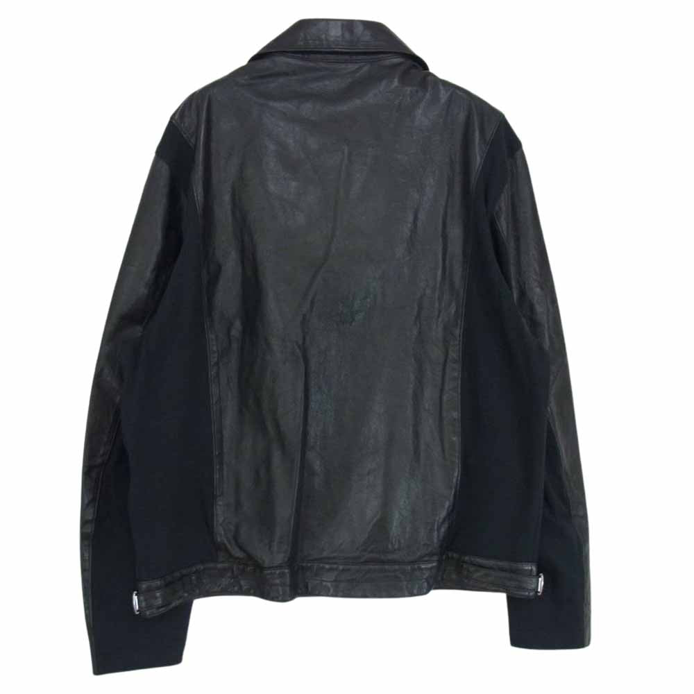 UNDERCOVER アンダーカバー 22SS UC1B4207-2 プリントCS切替 ライトレザー ライダース ジャケット ブラック系 4【美品】【中古】