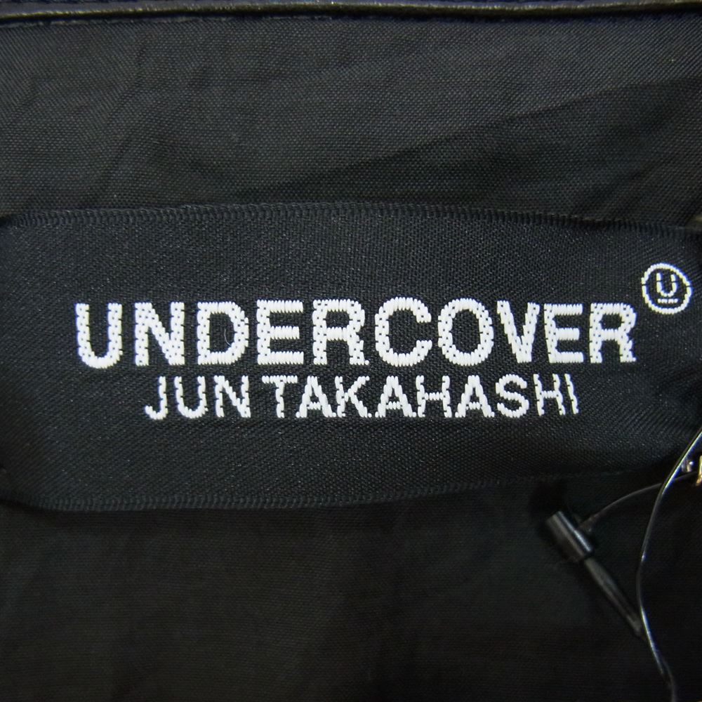 UNDERCOVER アンダーカバー 22SS UC1B4207-2 プリントCS切替 ライトレザー ライダース ジャケット ブラック系 4【美品】【中古】