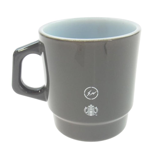 FRAGMENT DESIGN フラグメントデザイン × STARBUCKS スターバックス FireKing ファイヤーキング グラスマグ マグカップ 207ml GRAY グレー グレー系【新古品】【未使用】【中古】