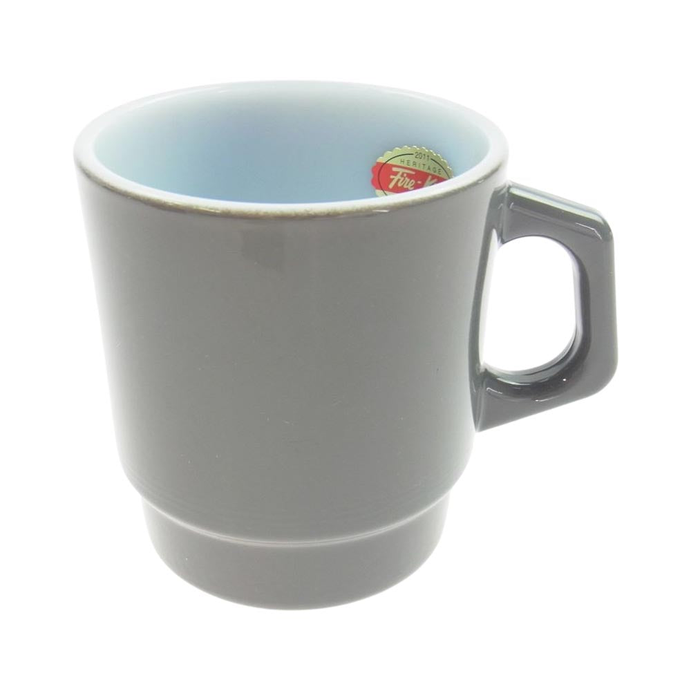 FRAGMENT DESIGN フラグメントデザイン × STARBUCKS スターバックス FireKing ファイヤーキング グラスマグ マグカップ 207ml GRAY グレー グレー系【新古品】【未使用】【中古】