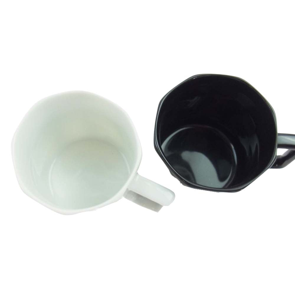 FRAGMENT DESIGN フラグメントデザイン × STARBUCKS スターバックス オクタゴナルマグ マグカップ 2個セット ペア ホワイト系 ブラック系【極上美品】【中古】