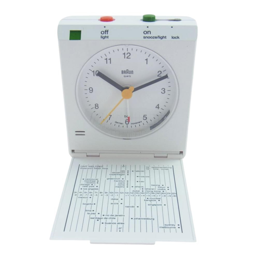 Supreme シュプリーム 15SS  × BRAUN ブラウン TRAVEL ARARM CLOCK トラベル アラーム クロック 時計 ホワイト系【極上美品】【中古】