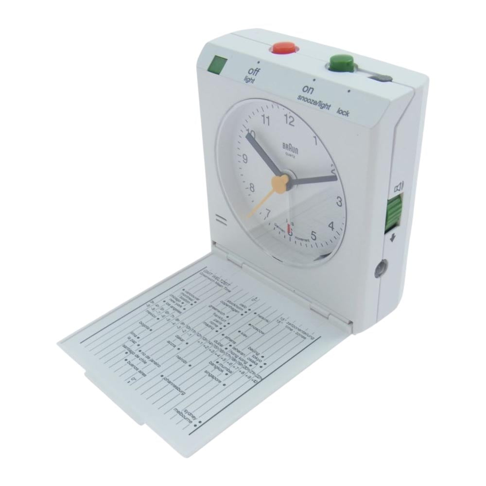 Supreme シュプリーム 15SS  × BRAUN ブラウン TRAVEL ARARM CLOCK トラベル アラーム クロック 時計 ホワイト系【極上美品】【中古】