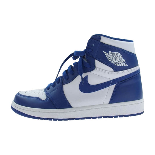 NIKE AIR JORDAN ナイキ ジョーダン 555088-127 Air Jordan 1 Retro High Storm Blue エアジョーダン レトロ ハイ ストーム ブルー スニーカー ホワイト系 ブルー系 27cm【中古】