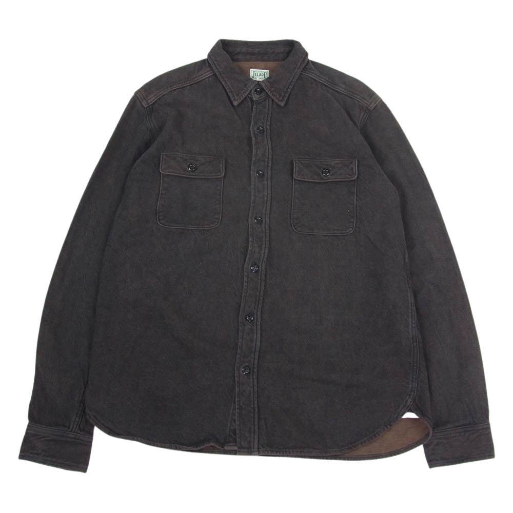JELADO ジェラード ネルシャツ ミックスブラック ブラウン系 18【中古】