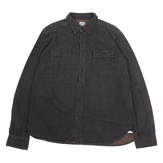 JELADO ジェラード ネルシャツ ミックスブラック ブラウン系 18【中古】