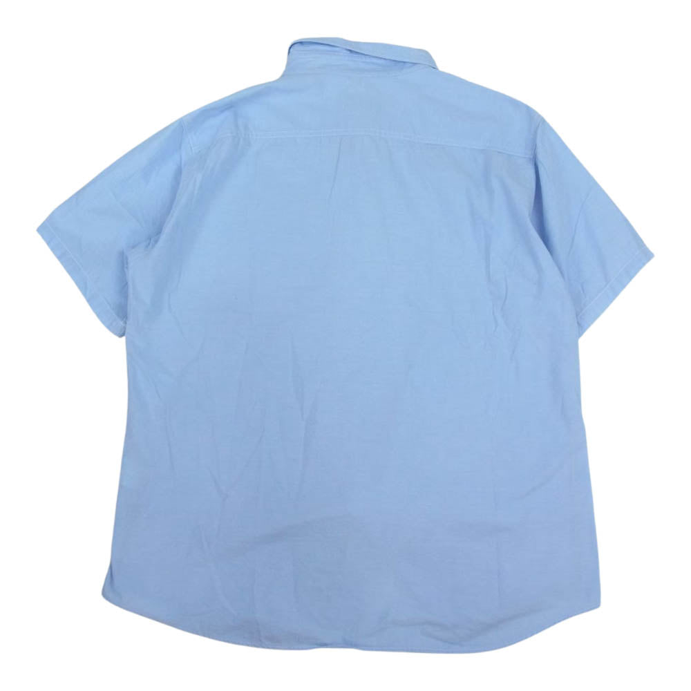 児島ジーンズ WORK SHIRT ワーク 半袖 シャツ ライトブルー系 XXL【中古】