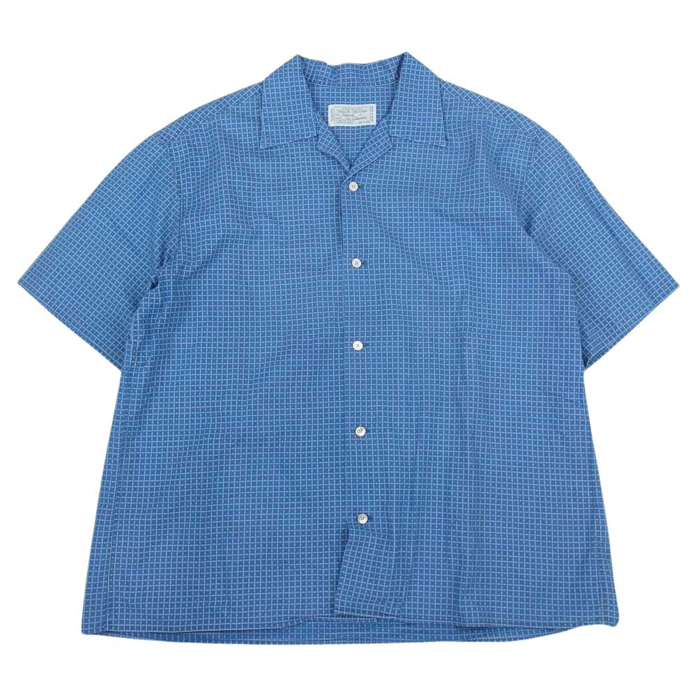 ORGUEIL オルゲイユ OR-5076A Wabash Shirt ウォバッシュ チェック 開襟 半袖 シャツ  ブルー系 42【美品】【中古】