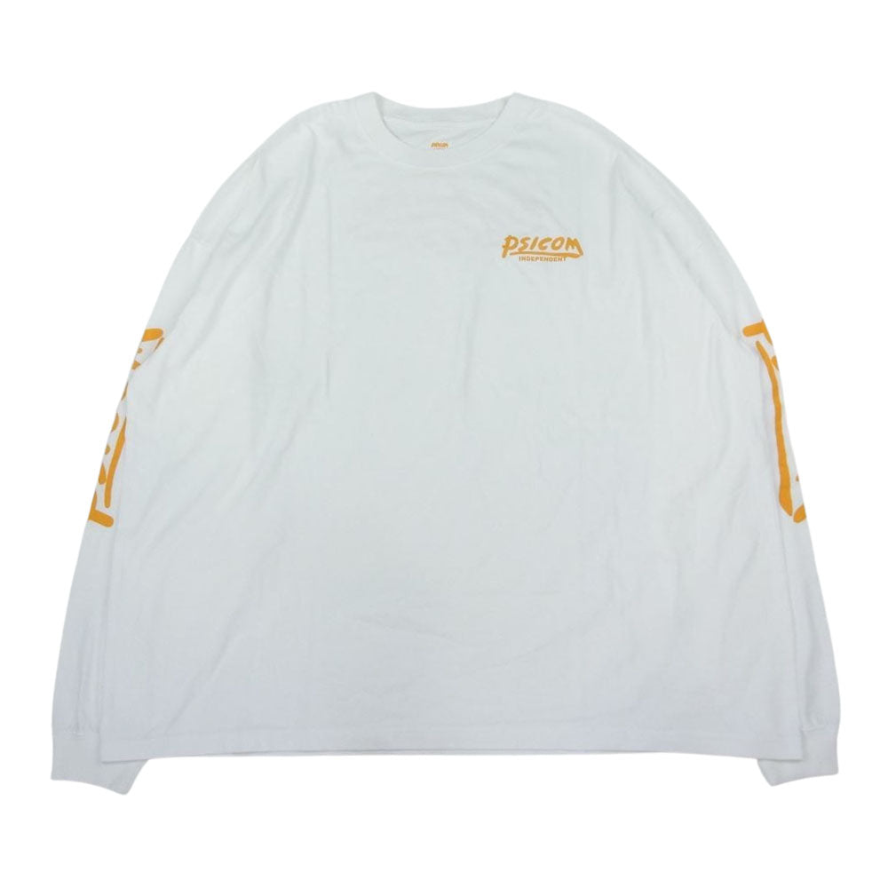 Psicom サイコム Everday mickey D's Long T Shirt ロゴ プリント ロングスリーブ Tシャツ 長袖 ホワイト ホワイト系 L【極上美品】【中古】