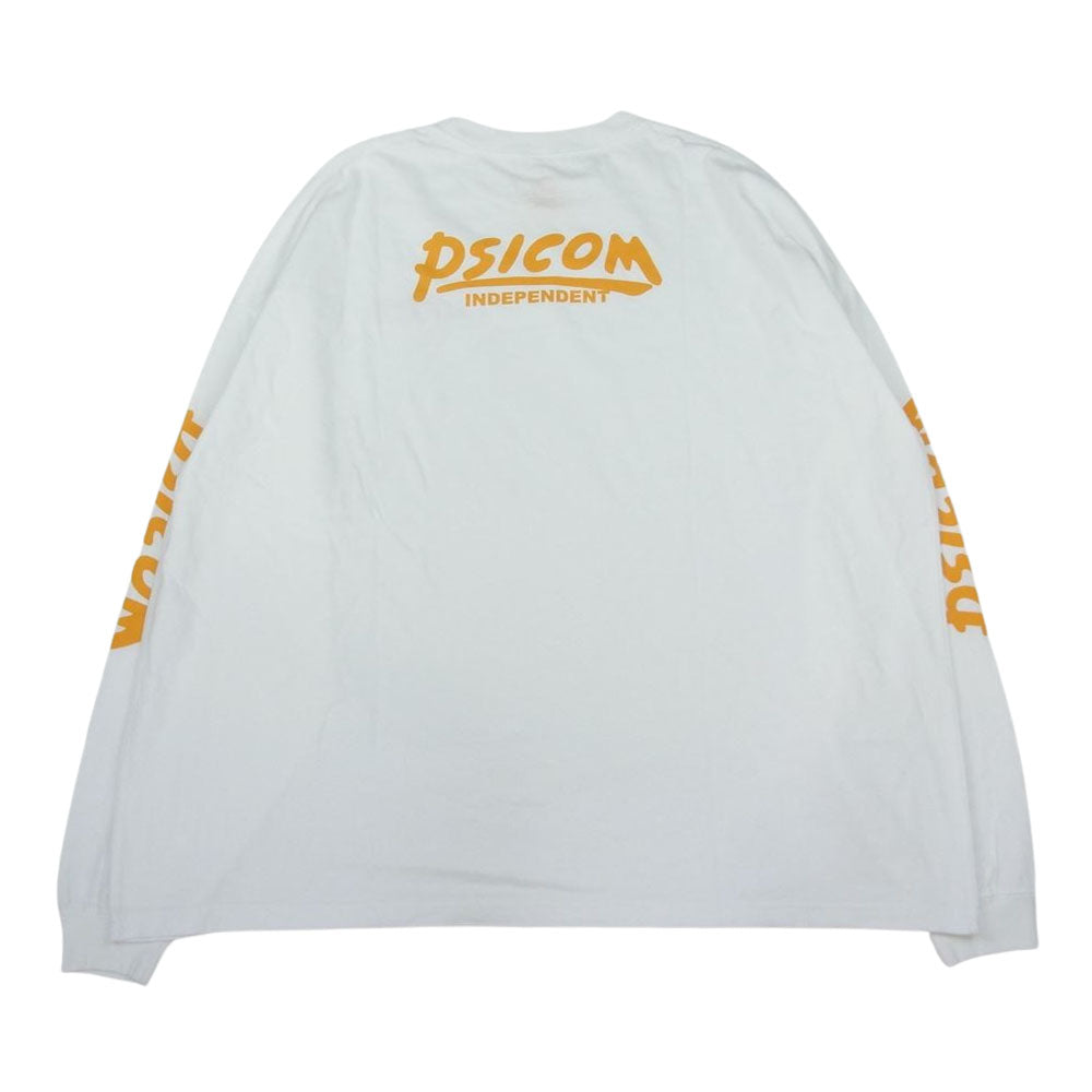 Psicom サイコム Everday mickey D's Long T Shirt ロゴ プリント ロングスリーブ Tシャツ 長袖 ホワイト ホワイト系 L【極上美品】【中古】