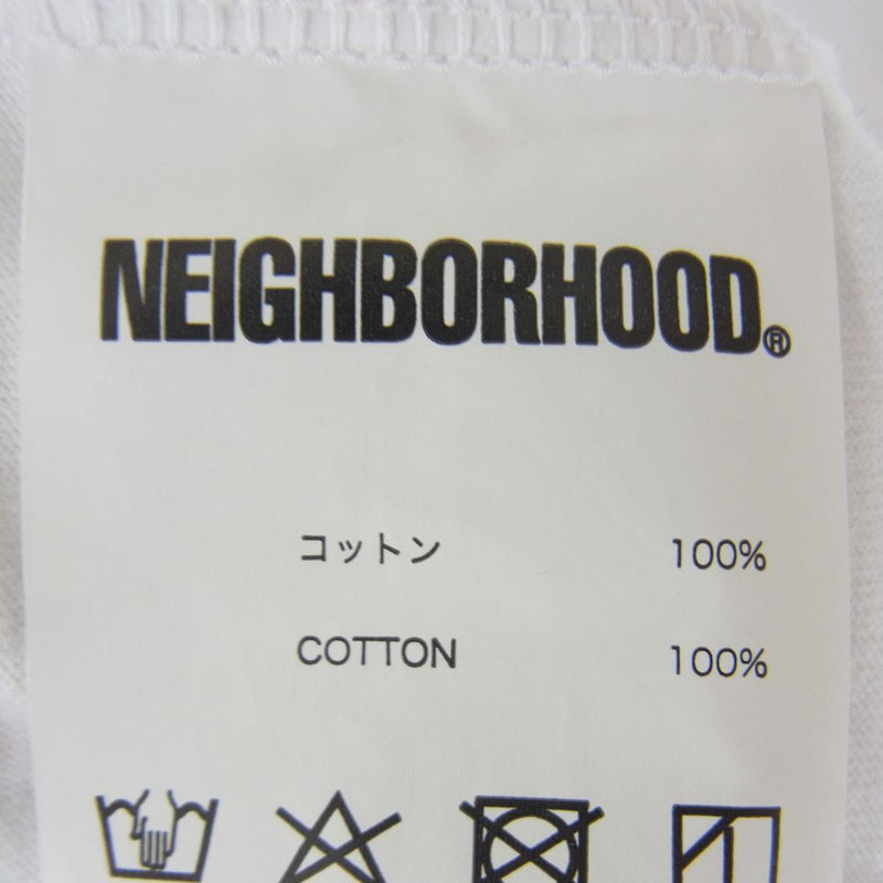NEIGHBORHOOD ネイバーフッド ロゴ プリント 半袖 Tシャツ ホワイト系 XL【中古】