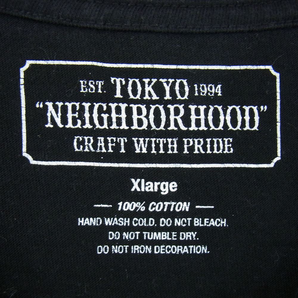NEIGHBORHOOD ネイバーフッド EST TOKYO 1994 ロゴ プリント 半袖 Tシャツ ブラック系 XL【中古】