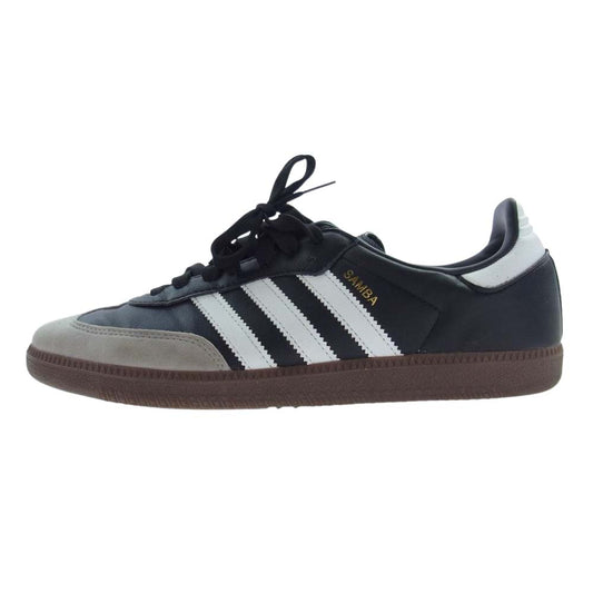 adidas アディダス H01878 SAMBA vegan サンバ ヴィーガン ローカット スニーカー ブラック系 ホワイト系 グレー系 27.5cm【中古】