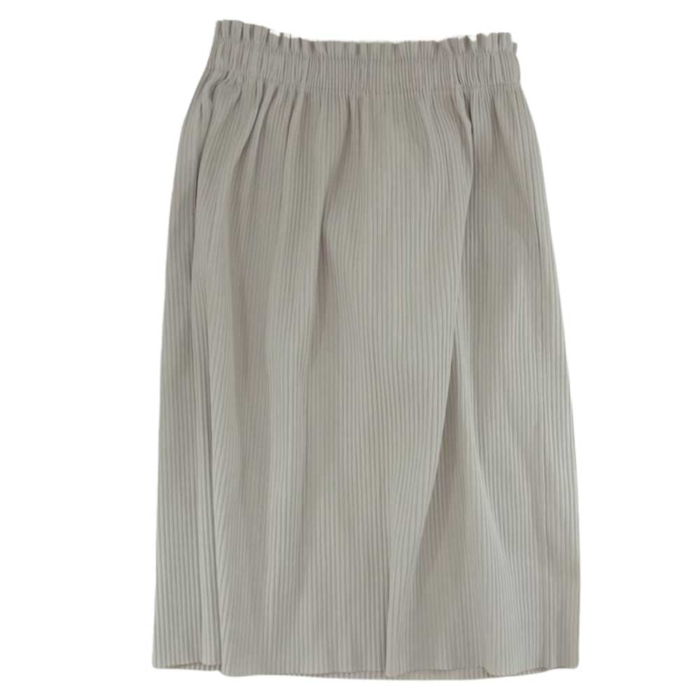 ISSEY MIYAKE イッセイミヤケ ｍe ミー MI14KG529 プリーツ加工 スリット ひざ丈 スカート ベージュ系 サイズ表記無【中古】