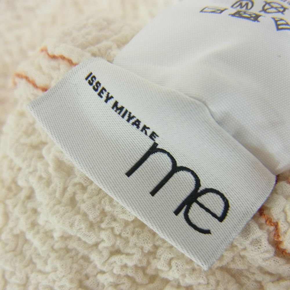 ISSEY MIYAKE イッセイミヤケ me ミー MI24FK381 シワ加工 カリフラワー ポロシャツ シャツ オフホワイト系 サイズ表記無【中古】