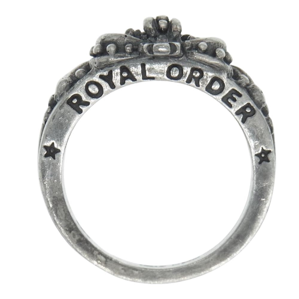 ROYAL ORDER ロイヤルオーダー デミ クラウン リング シルバー系 22号