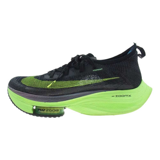 NIKE ナイキ CI9925-400 Air Zoom Alphafly Next% Valerian Blue エアズーム アルファフライ ネクスト％ ヴァレリアン ブルー スニーカー ブラック系 グリーン系 27cm【中古】