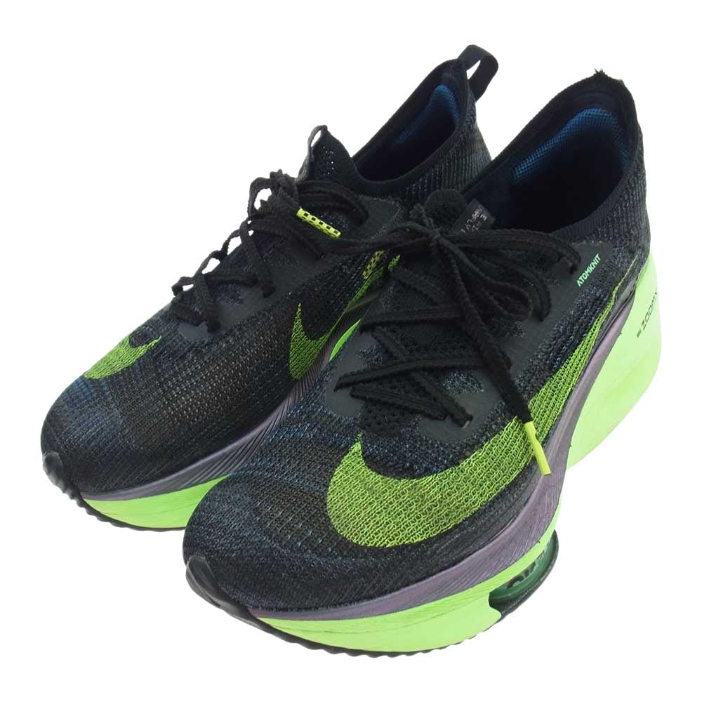 NIKE ナイキ CI9925-400 Air Zoom Alphafly Next% Valerian Blue エアズーム アルファフライ ネクスト％ ヴァレリアン ブルー スニーカー ブラック系 グリーン系 27cm【中古】