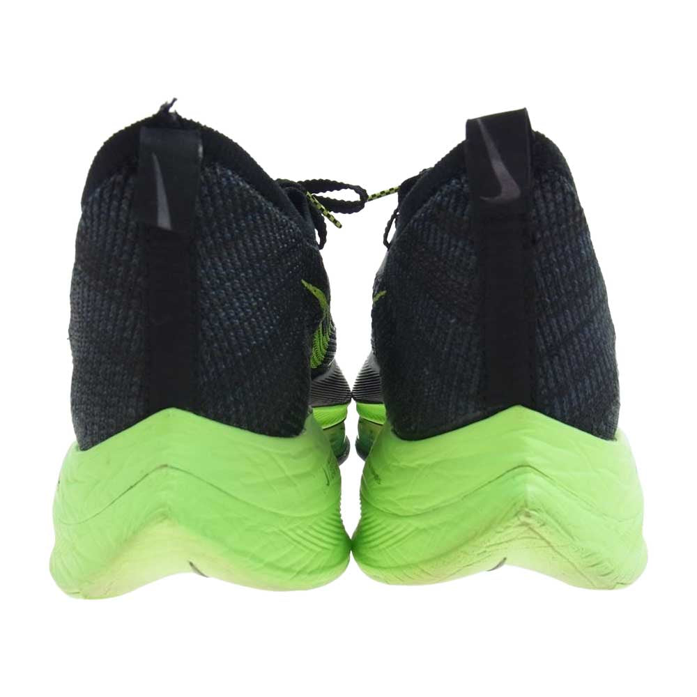 NIKE ナイキ CI9925-400 Air Zoom Alphafly Next% Valerian Blue エアズーム アルファフライ ネクスト％ ヴァレリアン ブルー スニーカー ブラック系 グリーン系 27cm【中古】
