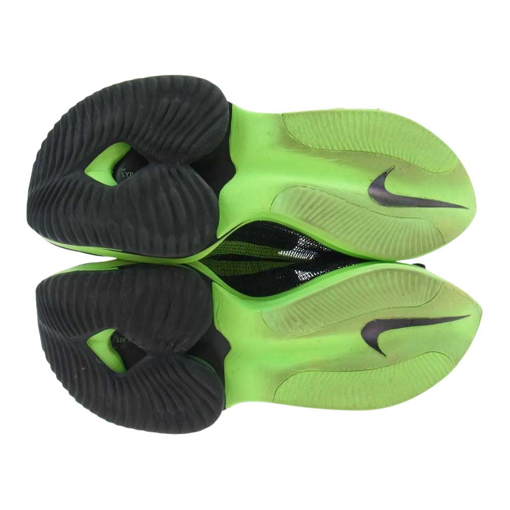 NIKE ナイキ CI9925-400 Air Zoom Alphafly Next% Valerian Blue エアズーム アルファフライ ネクスト％ ヴァレリアン ブルー スニーカー ブラック系 グリーン系 27cm【中古】