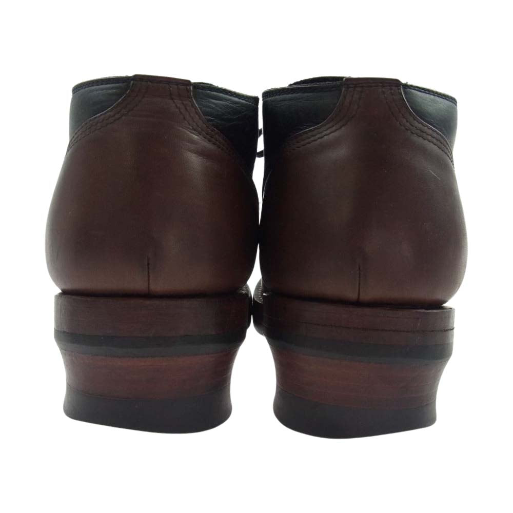 CALEE キャリー オックスフォード ブーツ ブラウン×ブラック ブラウン系 ブラック系【中古】