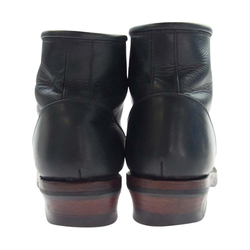 CALEE キャリー レザー レースアップ ブーツ ブラック ブラック系【中古】