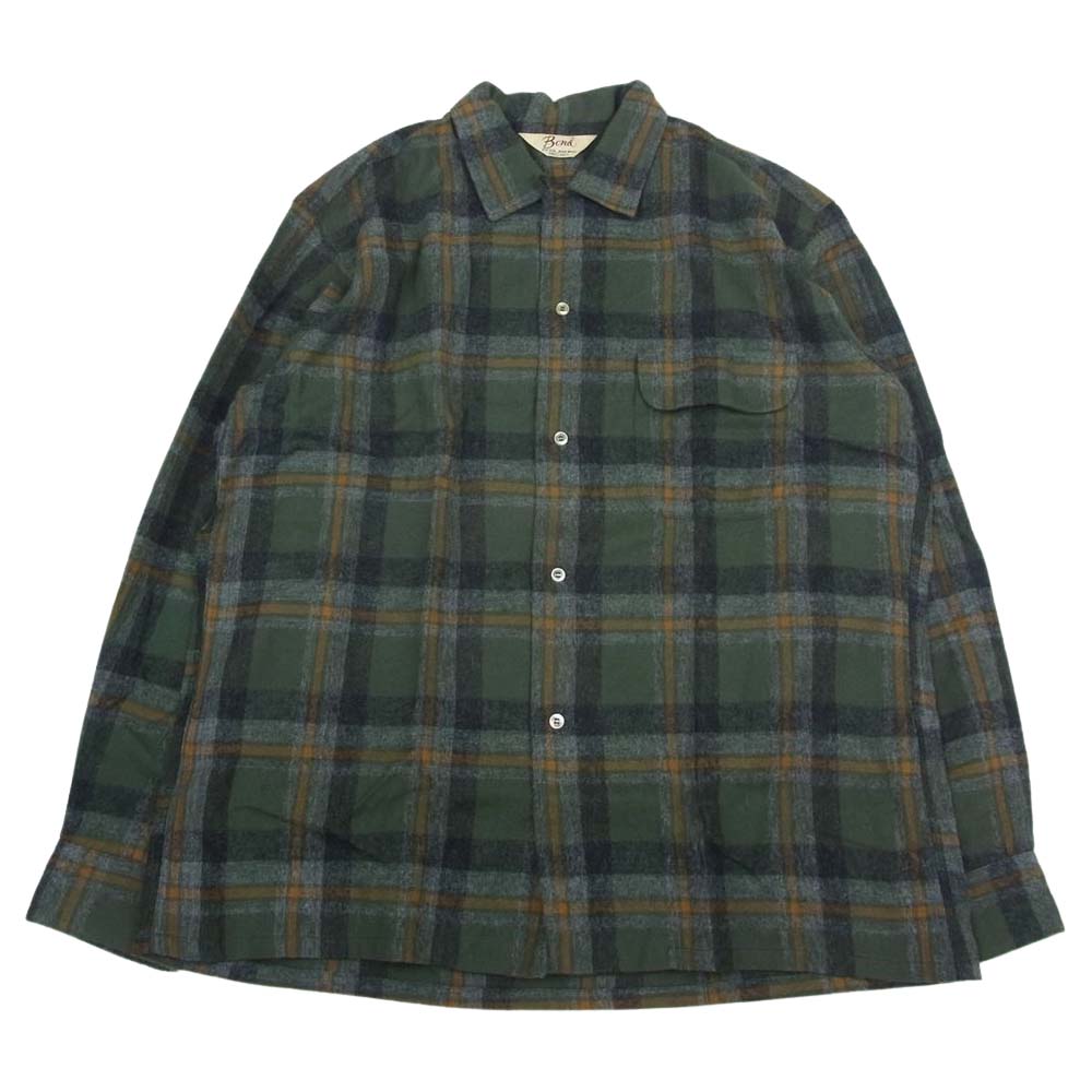 ボンド ヴィンテージ 60s オープンカラー チェック シャツ L【中古】
