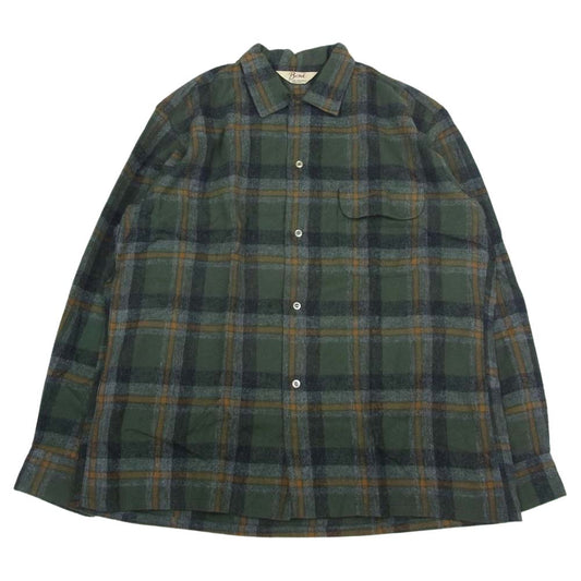 ボンド ヴィンテージ 60s オープンカラー チェック シャツ L【中古】