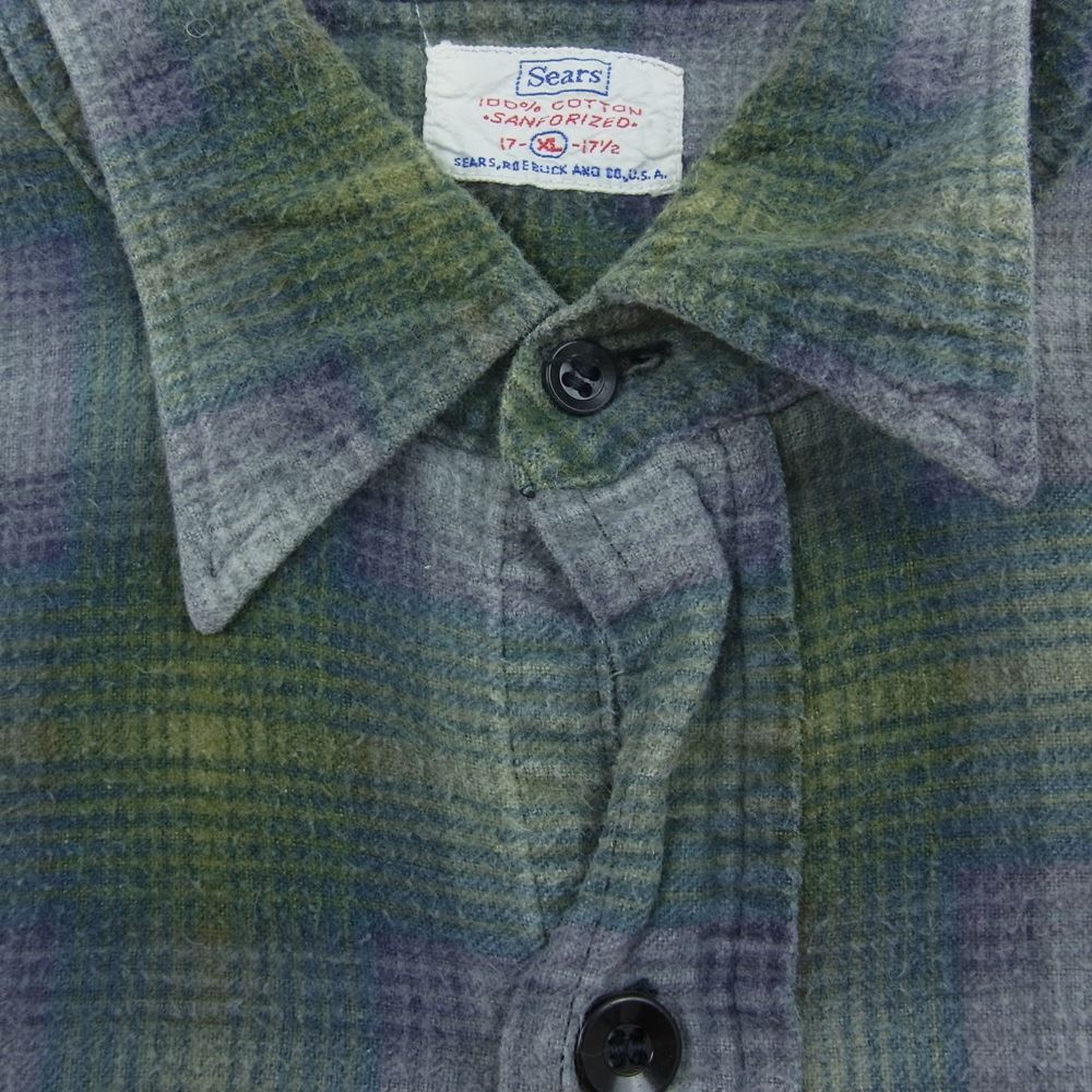 シアーズ ヴィンテージ 50s チェック シャツ XL【中古】