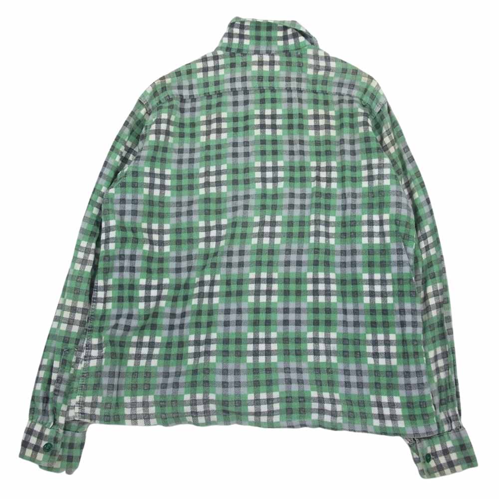 ペニーズ TOPFLIGHT 50‘s ヴィンテージ チェック ネルシャツ 長袖 グリーン系 M【中古】